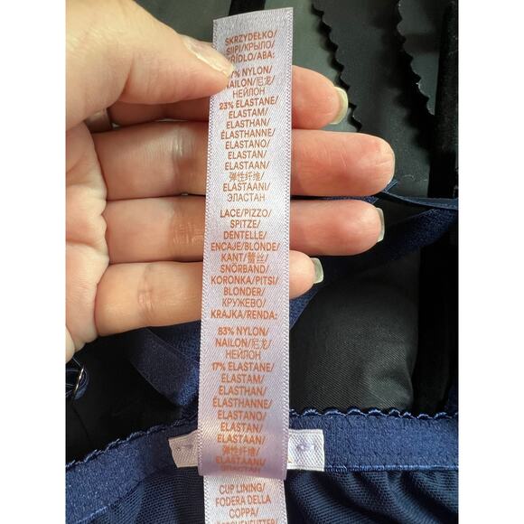 Savage X Fenty Women's Baroque Butterfly Lace Bralette Blue Green Size 2X (42C) - Picture 13 of 16